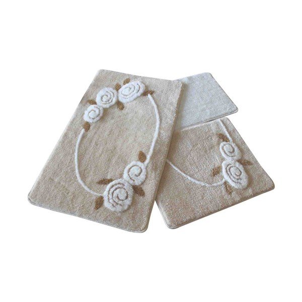 Set di 3 tappeti da bagno Cosette - Foutastic