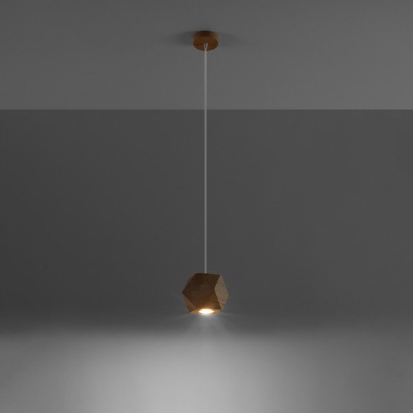Lampada a sospensione in colore naturale ø 12 cm Vige - Sollux-image-1