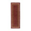 Passatoia burgundy in lana tessuta a mano 80x230 cm Lois – Flair Rugs