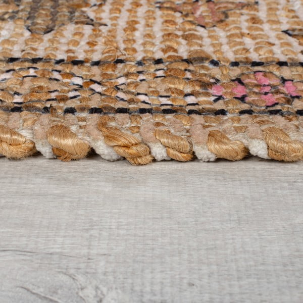 Tappeto di colore naturale in misto iuta tessuto a mano 160x230 cm Celine Jute Global – Flair Rugs-image-4