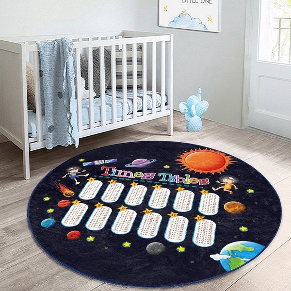 Tappeto nero per bambini ø 80 cm Comfort - Mila Home-image-4