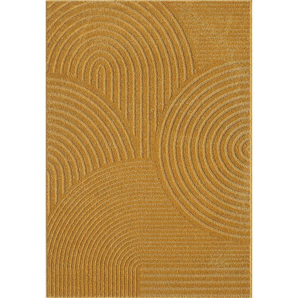Tappeto giallo ocra 200x290 cm Whirl – ESTE