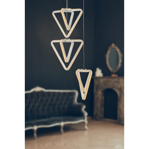 Lampadario LED bianco in metallo ø 20 cm Baris – Squid Lighting-image-1