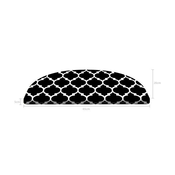 Set di 16 gradini neri, 20 x 65 cm Madalyon - Vitaus-image-4