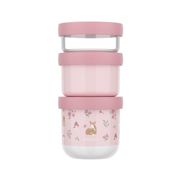 Portapranzo per bambini rosa chiaro in plastica 3 pz Fairy Garden – Mepal-image-3