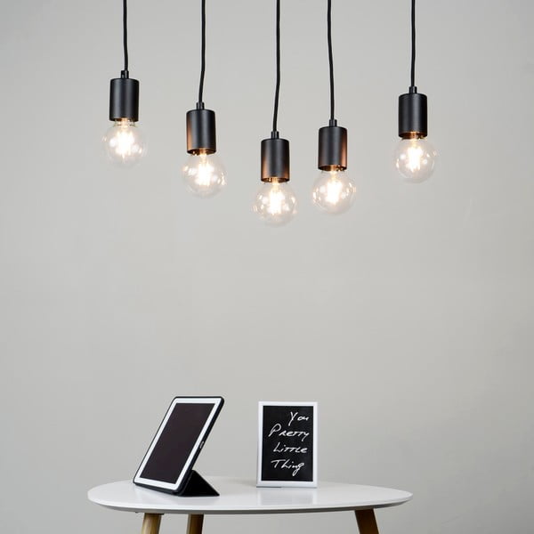 Lampada a sospensione nera con paralume in metallo ø 5 cm Cero - Sotto Luce-image-2