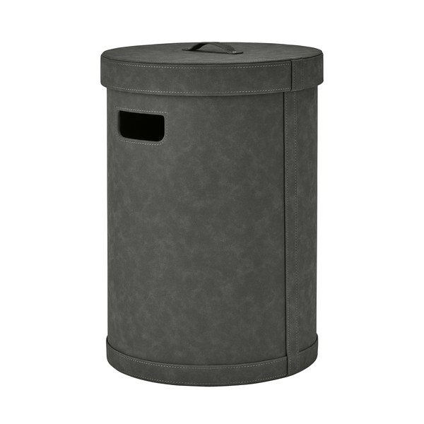 Cesta per il bucato grigio scuro in finta pelle 67,5 l Sahla M – Blomus