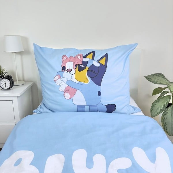 Completo lenzuola letto singolo per bambini in cotone 140x200 cm Bluey - Jerry Fabrics-image-4