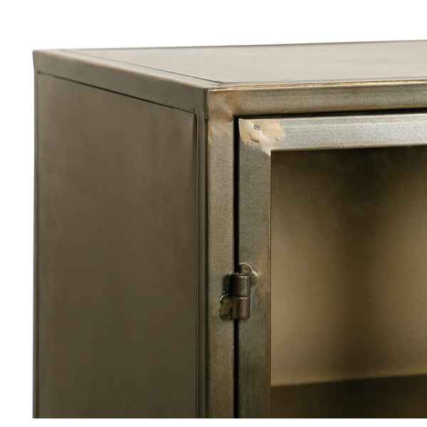 Vetrina in metallo color oro 123,5x91,5 cm Dagenham - Côté Table-image-4