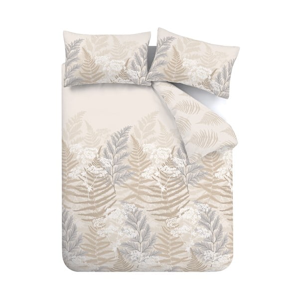 Biancheria da letto beige e crema per letto matrimoniale 200x200 cm Floral Foliage - Catherine Lansfield