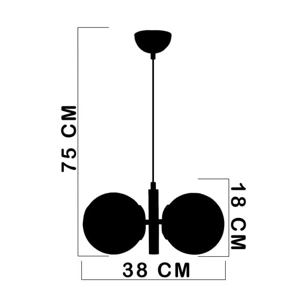 Lampada a sospensione con paralume in vetro oro e bianco ø 15 cm Monera - Squid Lighting-image-2