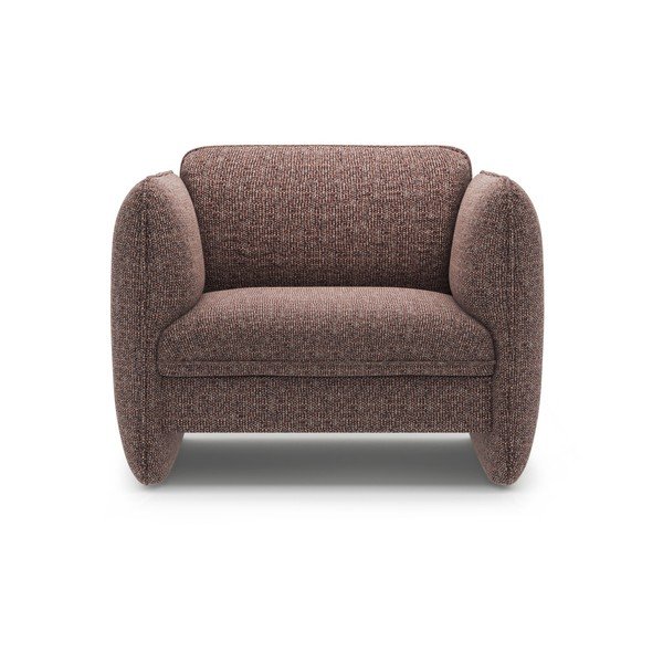 Poltrona marrone con rivestimento in ciniglia Georgia – Micadoni -image-2