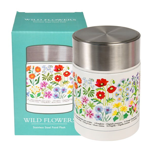 Borraccia termica color crema/argentata 450 ml Wild Flowers – Rex London-image-2