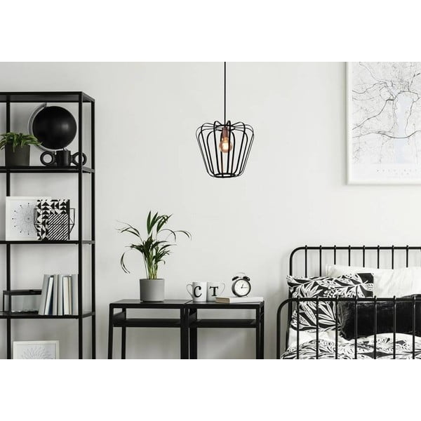 Apparecchio a sospensione in metallo nero ø 35 cm Jonas - Candellux Lighting-image-1