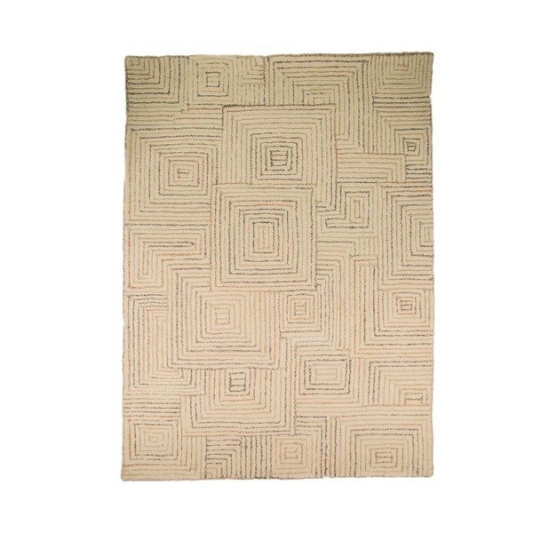 Vlněný koberec Maze 120x170 cm, béžový