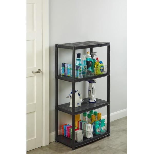 Scaffale per officina nero in plastica 61x130 cm – Addis-image-1