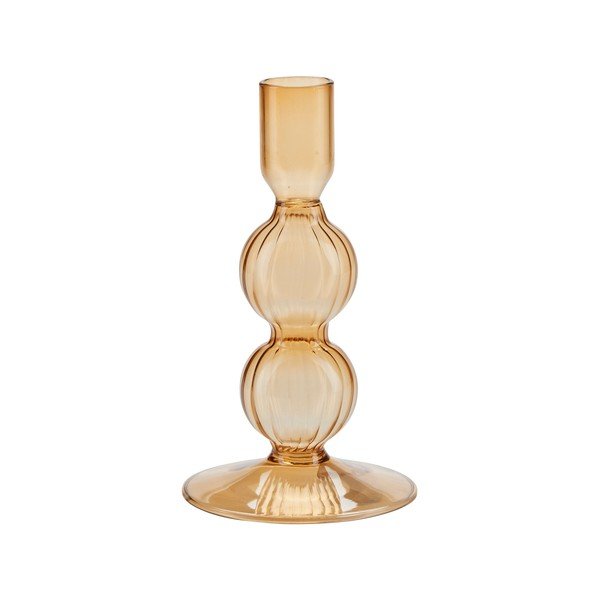 Portacandele in vetro arancione - Bahne & CO