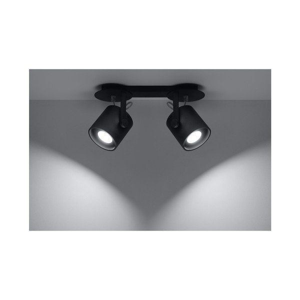Lampada da soffitto nera Lea 2 - Sollux-image-1