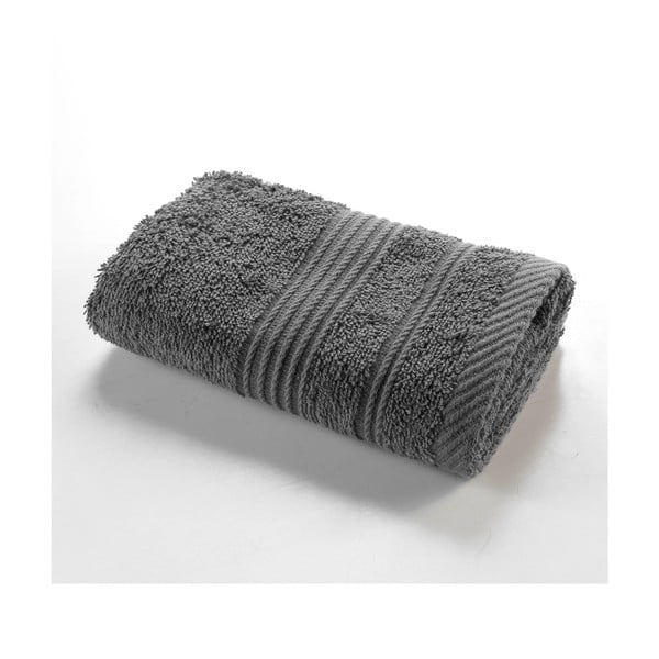 Asciugamano tipo terry grigio scuro in cotone 30x50 cm Tendresse – douceur d'intérieur