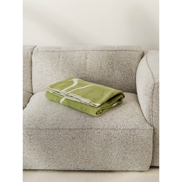 Coperta verde/color crema 150x200 cm Felu – noo.ma-image-2