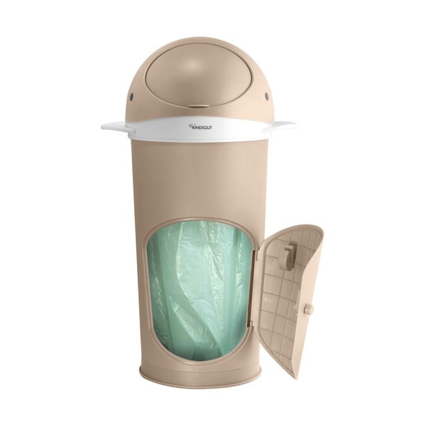 Cestino in plastica beige per pannolini 25 l Whale - Kindsgut-image-4