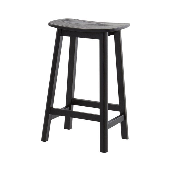 Sedia da bar nera in frassino massiccio (altezza della seduta 65 cm) Selene – Jotex