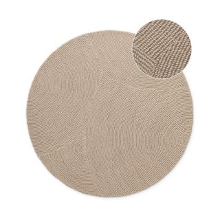 Tappeto rotondo beige in lana tessuto a mano ø 200 cm Eleni Light Beige – Hanse Home