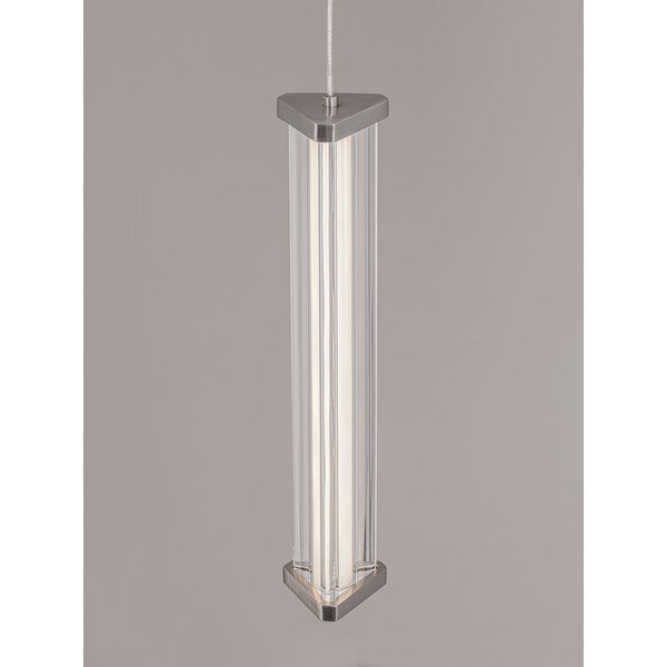 Lampadario LED nero opaco/color argento opaco in metallo con paralume in vetro acrilico con intensità regolabile ø 6 cm Pheme – Nova Luce-image-1