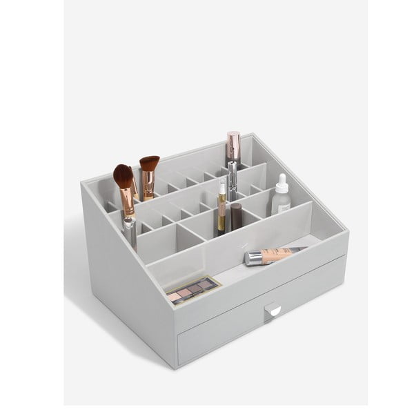 Organizzatore da bagno grigio per cosmetici Supersize - Stackers