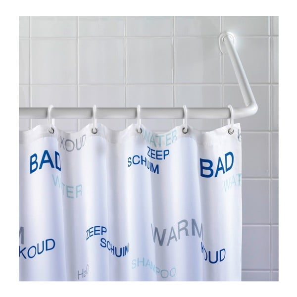 Asta angolare universale bianca per tenda da doccia Bianca, ø 2 cm - Wenko-image-2