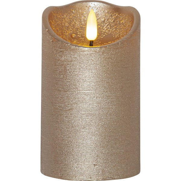 Candela LED in cera color oro, altezza 12,5 cm Flamme Rustic - Star Trading