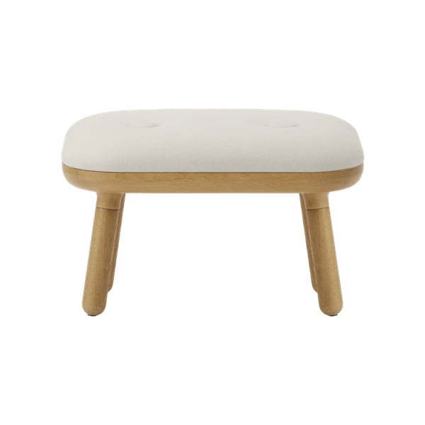 Sgabello bianco/di colore naturale Paff Low – UMAGE-image-1