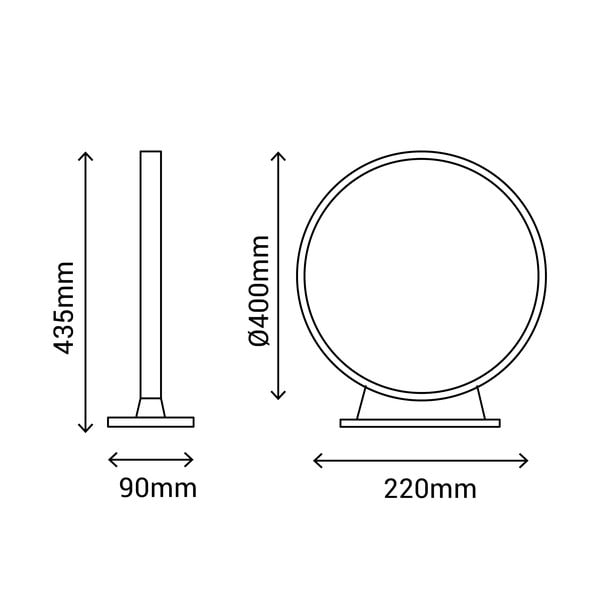 Lampada da terra nera , ø 40 cm Nala - SULION-image-4