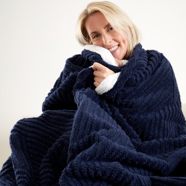 Copriletto blu scuro 230x220 cm Heat Buddy Super Thermal – Catherine Lansfield-image-2