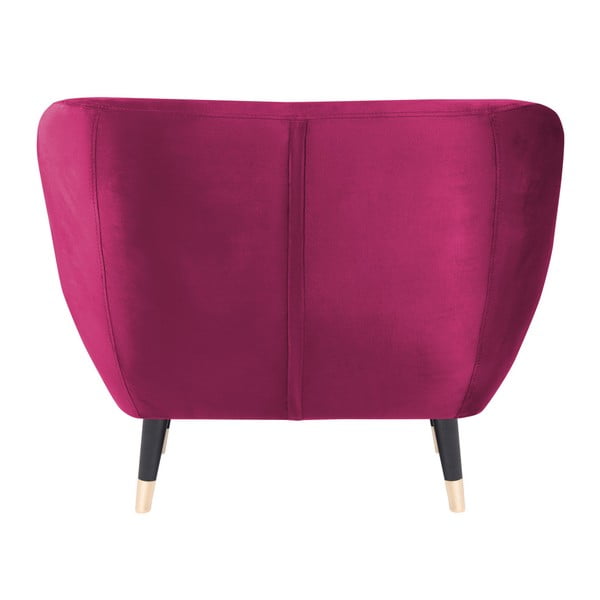 Poltrona rosa con gambe nere Amelie - Mazzini Sofas-image-4