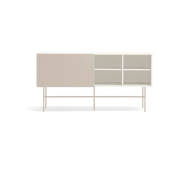 Cassettiera beige/color crema con porte scorrevoli 180x91x45 cm Nube – Teulat-image-3