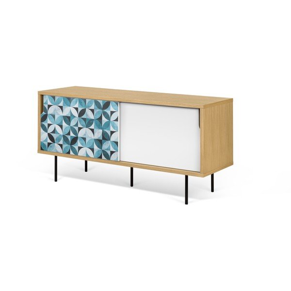 Tavolino TV in rovere con gambe in metallo Dann Morocco - TemaHome-image-2