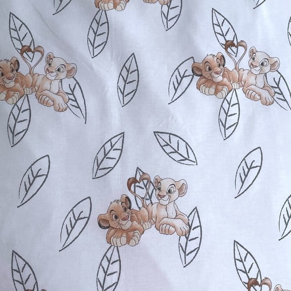 Biancheria da letto per bambini con effetto fosforescente giallo chiaro in cotone per letto singolo 140x200 cm Lion King "Best friends" – Jerry Fabrics-image-4