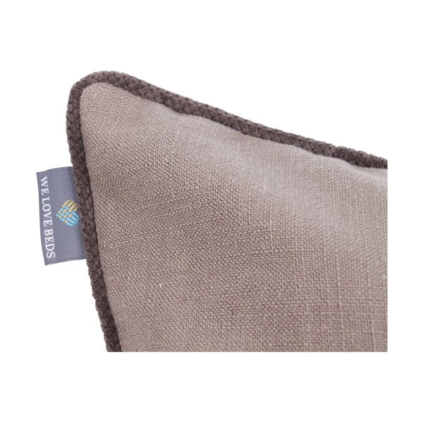 Federa marrone scuro Cioccolato scuro, 50 x 50 cm Flax - WeLoveBeds-image-1