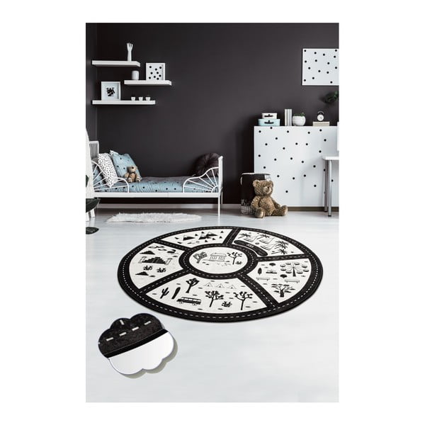 Tappeto per bambini , ⌀ 140 cm Black City - Conceptum Hypnose-image-1