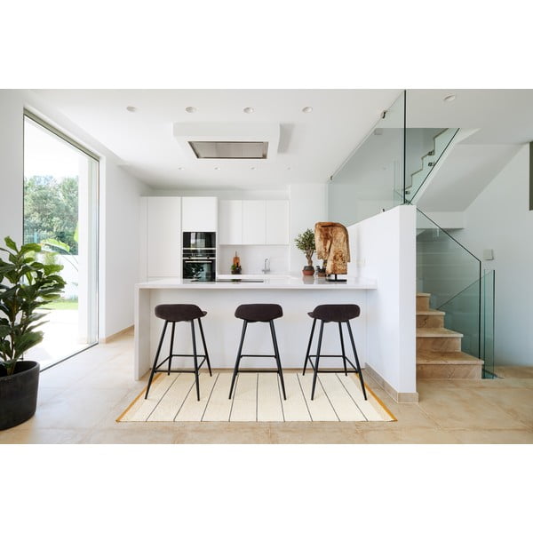 Tappeto da interno/esterno giallo ocra/color crema 140x200 cm Belle Ochre – Pappelina-image-2