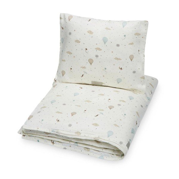 Set con piumino e cuscino blu/beige in cotone per culla 70x100 cm Dreamland – Cam Cam Copenhagen