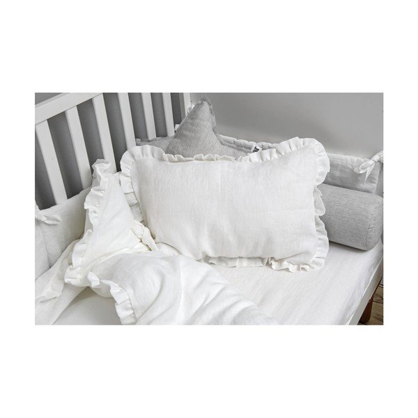 Lenzuolo di lino bianco per neonati Biancaneve, 90 x 200 cm - BELLAMY-image-2