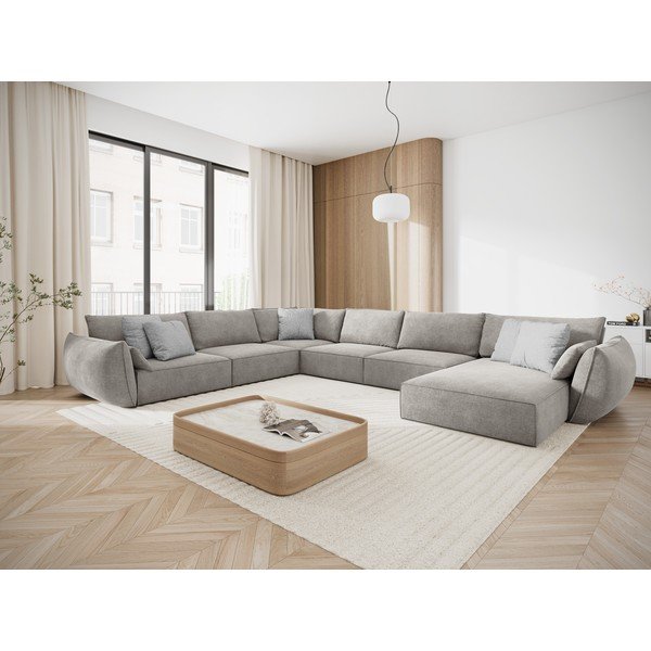 Divano angolare grigio chiaro (angolo sinistro) Vanda - Mazzini Sofas-image-1