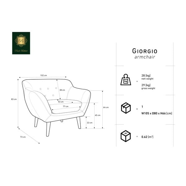 Poltrona crema Amelie - Mazzini Sofas-image-1
