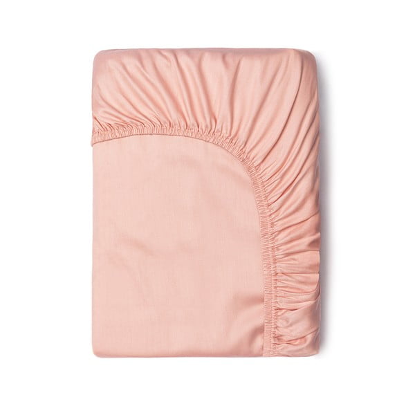 Lenzuolo rosa in cotone sateen elasticizzato, 160 x 200 cm - HIP
