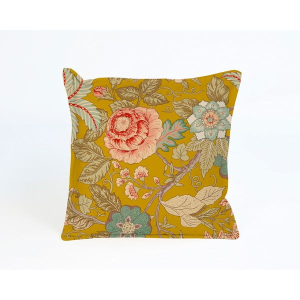 Cuscino giallo , 45 x 45 cm Japanese Flowers - Velvet Atelier
