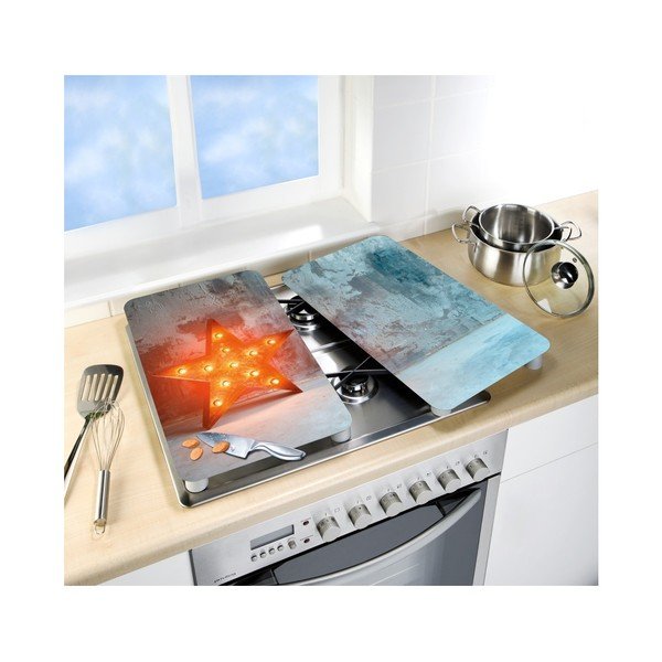 Set di 2 copri stufe in vetro, 52 x 30 cm Star - Wenko-image-2