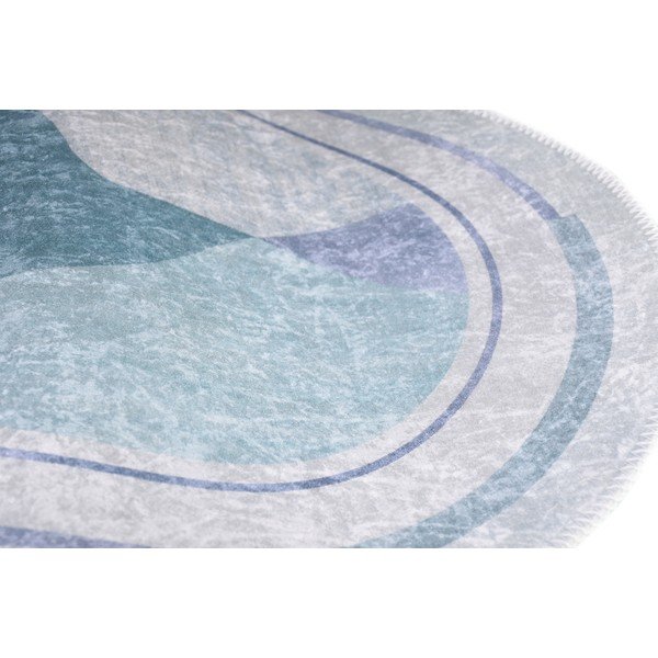 Tappeto rotondo lavabile in blu-crema ø 120 cm Yuvarlak - Vitaus-image-2