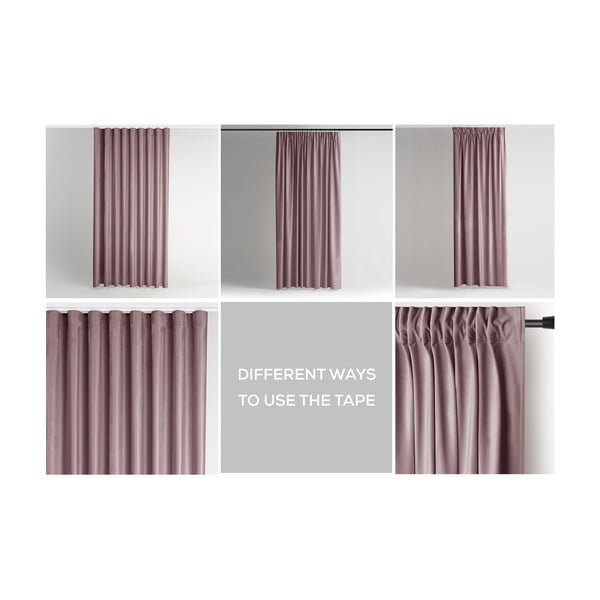 Tenda parzialmente oscurante marrone chiaro in velluto 140x245 cm Pleat – Restilo-image-3